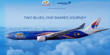 Two Blues, one shared journey: Malaysia Airlines unveils Mumbai Indians A330 livery